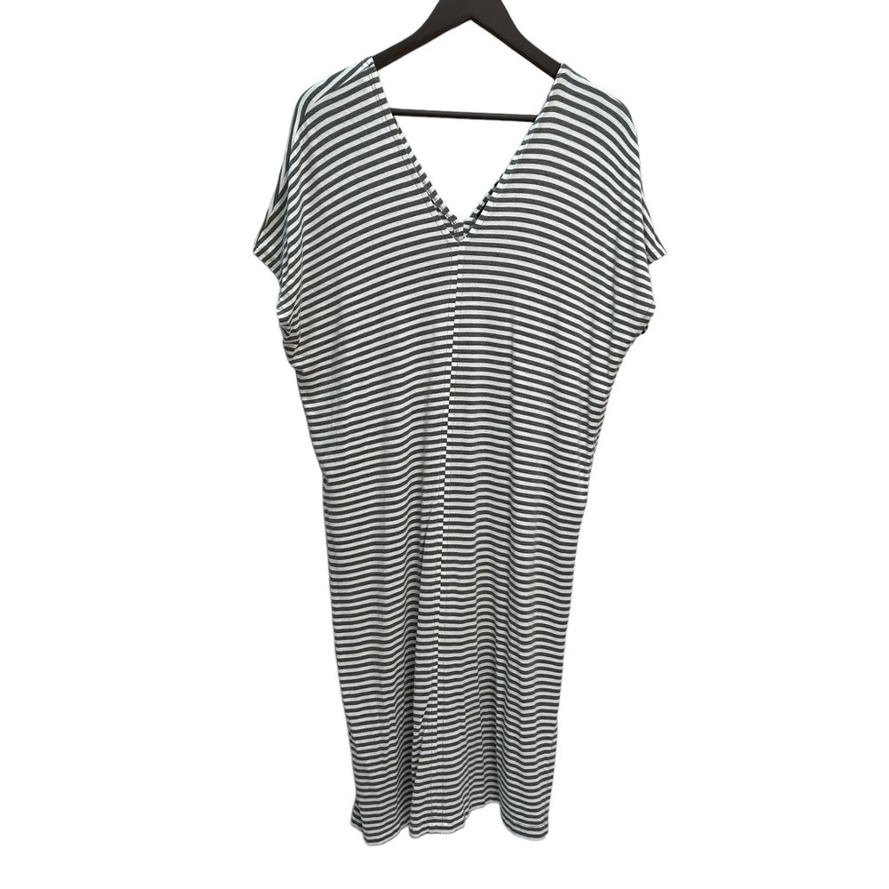 PRESS Striped Midi Dress V-Neck Jersey Size XS - Picture 3 of 11
